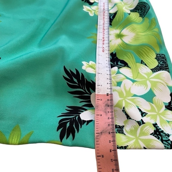 Green Tropical-floral Sheath/Shift Dress Summer by Dress Barn - Size 6 - Picture 11 of 12